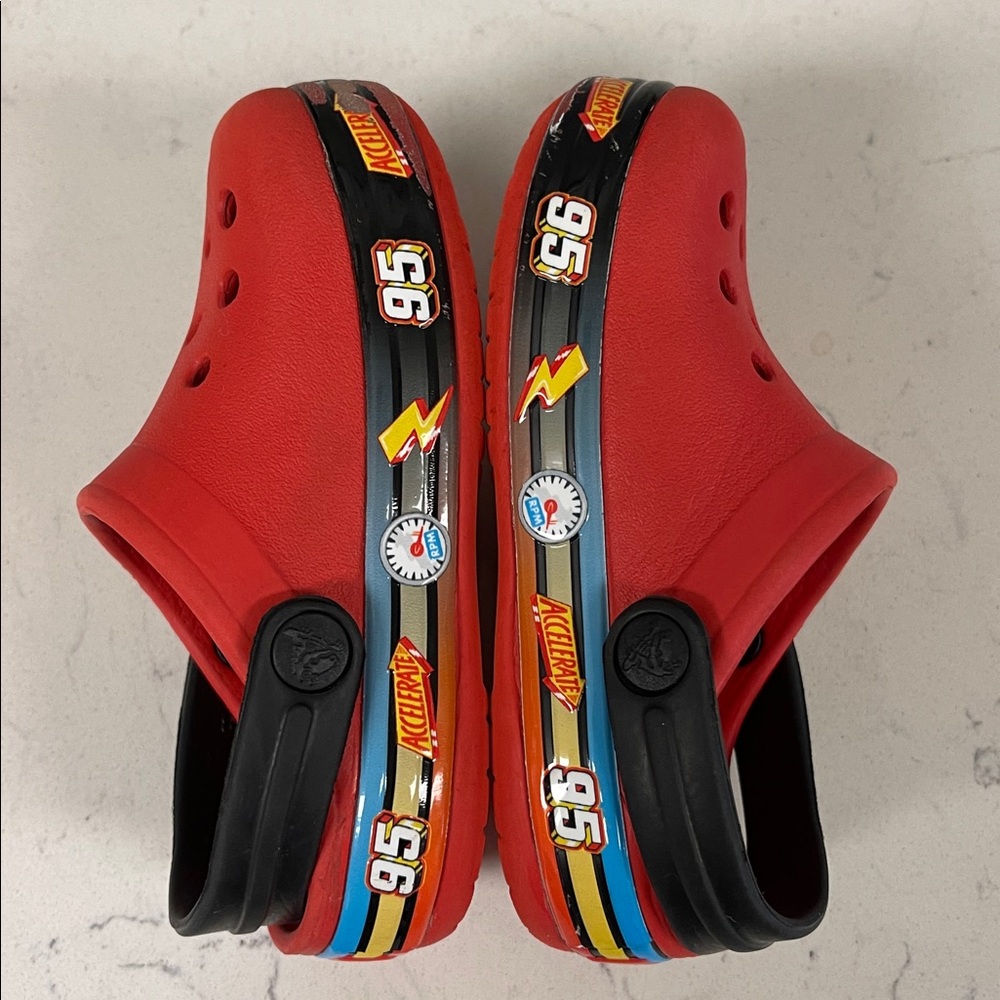 2022 Crocs Disney x Band Clog Toddler 'Fun Lab Cars - Flame' Size 6 - Picture 7 of 17